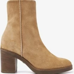 VIA VAI Taara Jade Enkellaarsjes Dames - Cognac - Maat 39