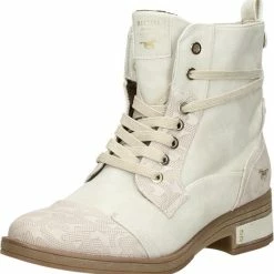 Mustang Dames Veterboot - Ecru - Maat 39 -Dames Winkel 550x563 1