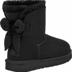 Ugg Mini Bailey Fluff Bow Laarzen Zwart - Dames Laarzen - 1123635-BLK - Maat 40 -Dames Winkel 550x563
