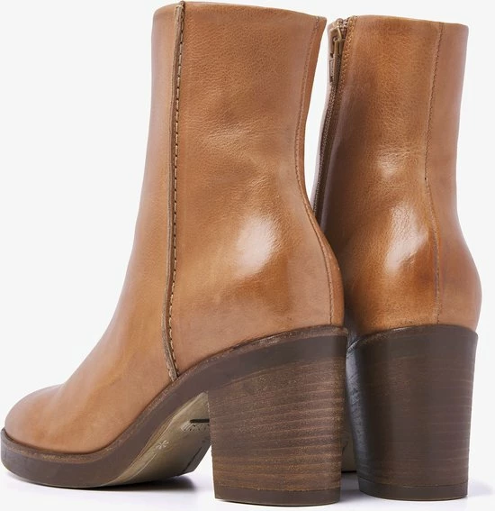 VIA VAI Taara Jade Enkellaarsjes Dames - Cognac - Maat 38 4 VIA VAI Taara Jade Enkellaarsjes Dames - Cognac - Maat 38 - Afbeelding 2