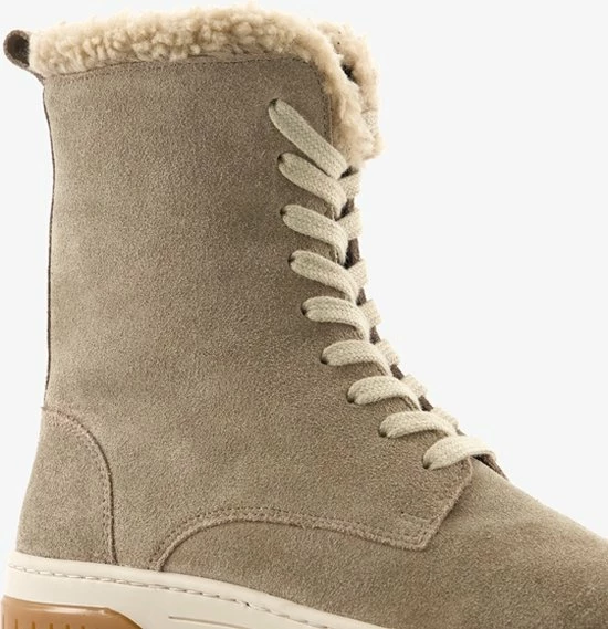Hush Puppies Gevoerde Dames Veterboots - Beige - Maat 38 - Echt Leer 8 Hush Puppies Gevoerde Dames Veterboots - Beige - Maat 38 - Echt Leer - Afbeelding 6