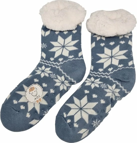 Antonio Huissokken - Hartjes En Sneeuwvlokken - Lavendel Blauw - Dames - Antislip ABS - One Size (35-42) - Hüttensocken - Warme Sokken - Warme Huissok 4 Antonio Huissokken - Hartjes En Sneeuwvlokken - Lavendel Blauw - Dames - Antislip ABS - One Size (35-42) - Hüttensocken - Warme Sokken - Warme Huissok - Afbeelding 2
