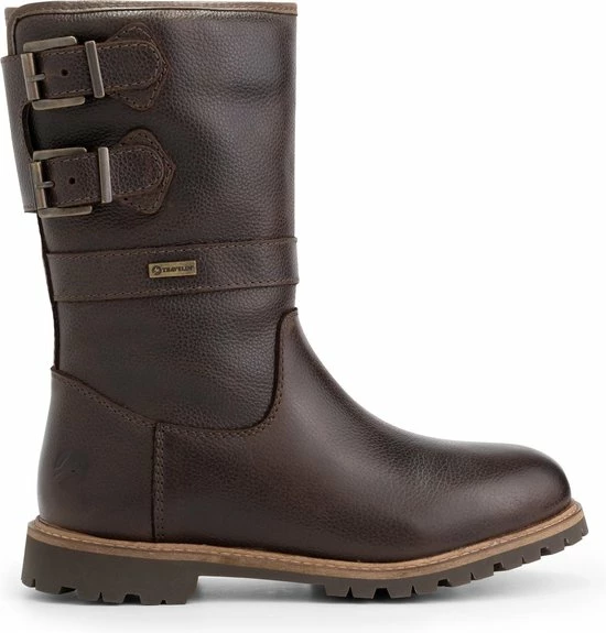 Travelin' Yukon Dames Outdoorlaarzen - Vibram Zool - Waterdicht - Wol Gevoerd - Donkerbruin Leer - Maat 39 3 Travelin' Yukon Dames Outdoorlaarzen - Vibram Zool - Waterdicht - Wol Gevoerd - Donkerbruin Leer - Maat 39