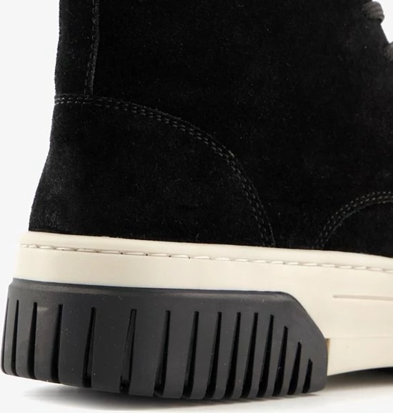 Hush Puppies Gevoerde Suede Dames Veterboots - Zwart - Maat 38 - Echt Leer 8 Hush Puppies Gevoerde Suede Dames Veterboots - Zwart - Maat 38 - Echt Leer - Afbeelding 6