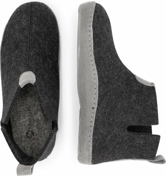 Travelin' Stay-Home Dames Hoge Sloffen - Wollen Pantoffels - Suede Zool - Grijs - Maat 40 6 Travelin' Stay-Home Dames Hoge Sloffen - Wollen Pantoffels - Suede Zool - Grijs - Maat 40 - Afbeelding 4