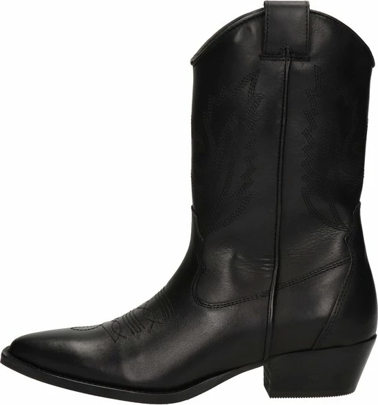 Nelson Dames Cowboylaars - Zwart - Maat 40 5 Nelson Dames Cowboylaars - Zwart - Maat 40 - Afbeelding 3