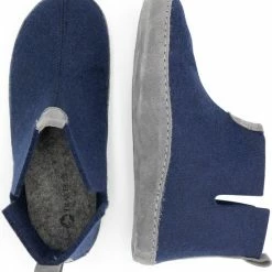 Travelin' Stay-Home Dames Sloffen - Wollen Pantoffels - Suède Zool - Navy Blauw - Maat 39 -Dames Winkel 550x590 7