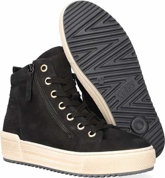 Gabor 488 Hoge Sneakers - Dames - Zwart - Maat 38 6 Gabor 488 Hoge Sneakers - Dames - Zwart - Maat 38 - Afbeelding 4