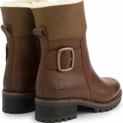 Travelin' Gyre - Leren Dames Enkellaarzen - Wol Gevoerd - Cognac Bruin Leer - Maat 40 -Dames Winkel 550x592 4