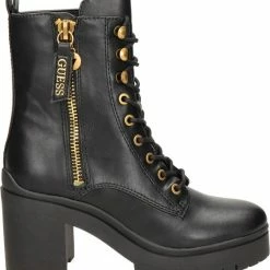 Guess Cabra Dames Veterboot - Zwart - Maat 38