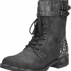 Mustang Dames Veterboot - Antraciet - Maat 38 -Dames Winkel 550x599 6