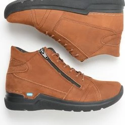 Wolky Veterschoenen Why Cognac Nubuck -Dames Winkel 550x601
