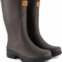 Travelin' Dunas Dames Rubberen Regenlaarzen - Waterdicht En Isolerend - Bruin - Maat 37