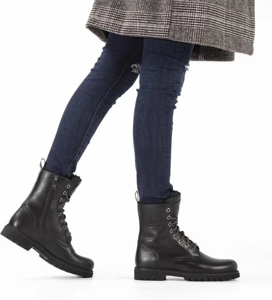 Panama Jack Frisia B1 Veterboots Zwart Leer - Dames - Maat 38 11 Panama Jack Frisia B1 Veterboots Zwart Leer - Dames - Maat 38 - Afbeelding 9