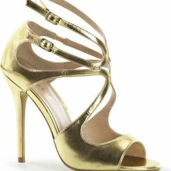 Pleaser Hoge Hakken -35 Shoes- AMUSE-15 US 5 Goudkleurig