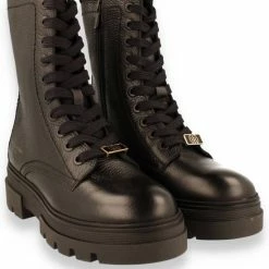 Tommy Hilfiger - Monochromatic Lace Up Boot - Black - 40 -Dames Winkel 550x608 8