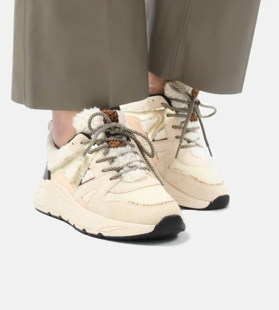 POSH By Poelman CAROCEL Dames Sneakers - Beige Met Teddy - Maat 38 5 POSH By Poelman CAROCEL Dames Sneakers - Beige Met Teddy - Maat 38 - Afbeelding 3