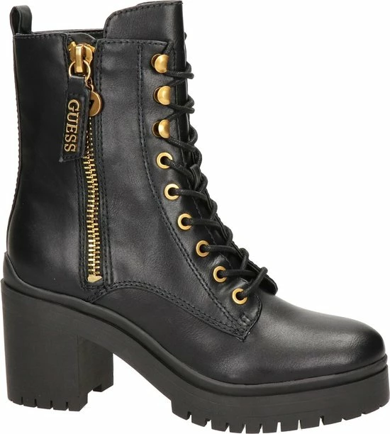 Guess Cabra Dames Veterboot - Zwart - Maat 38 4 Guess Cabra Dames Veterboot - Zwart - Maat 38 - Afbeelding 2