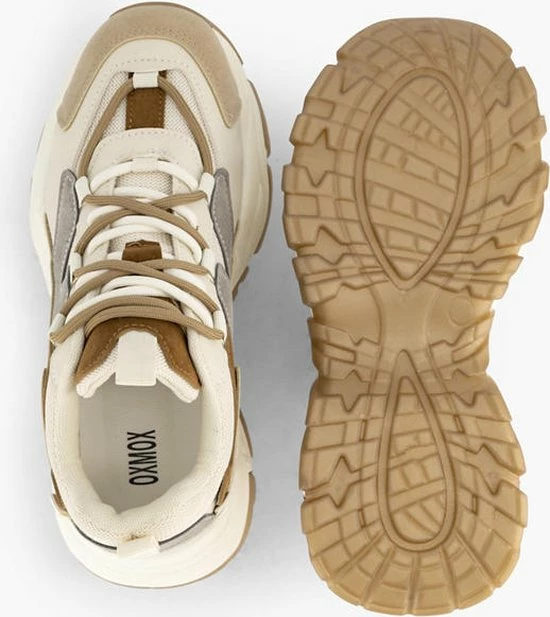 Oxmox Beige Chunky Sneaker - Maat 38 6 Oxmox Beige Chunky Sneaker - Maat 38 - Afbeelding 4