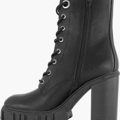 Oxmox Zwarte Veterboot Hoge Hak - Maat 37 -Dames Winkel 550x623 1