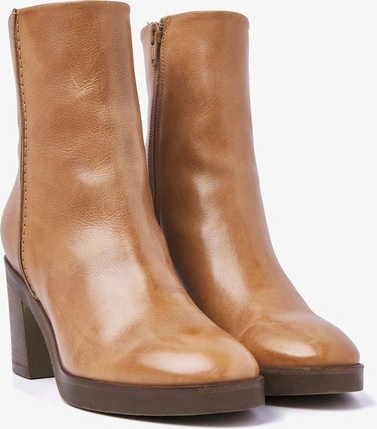 VIA VAI Taara Jade Enkellaarsjes Dames - Cognac - Maat 38 5 VIA VAI Taara Jade Enkellaarsjes Dames - Cognac - Maat 38 - Afbeelding 3