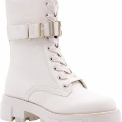 Guess Madox Veterboots - Laarzen Met Veters - Dames - Wit - Maat 38 -Dames Winkel 550x628 5