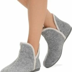 CM Comfort Vrouwen Canvas Harde Zool Pantoffels / Dichte Sloffen - 38650000 - Grijs - Maat 40 -Dames Winkel 550x640 5