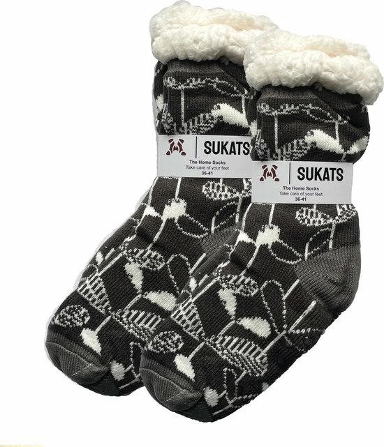 Sukats® Huissokken - Homesocks - Maat 36-41 - Anti-Slip - Fluffy - Dames Huissokken - Herfstsokken - Variant 4 3 Sukats® Huissokken - Homesocks - Maat 36-41 - Anti-Slip - Fluffy - Dames Huissokken - Herfstsokken - Variant 4
