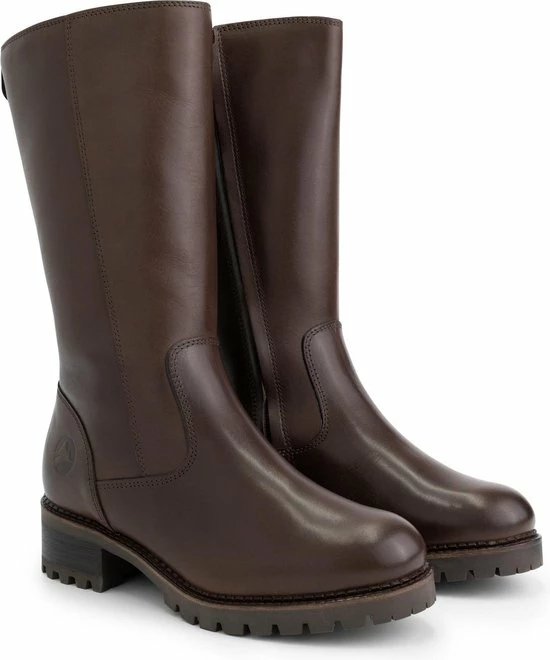 Travelin' Fitjar Leren Dames Laarzen - Wol Gevoerde Laars - Donkerbruin Leer - Maat 37 5 Travelin' Fitjar Leren Dames Laarzen - Wol Gevoerde Laars - Donkerbruin Leer - Maat 37 - Afbeelding 3