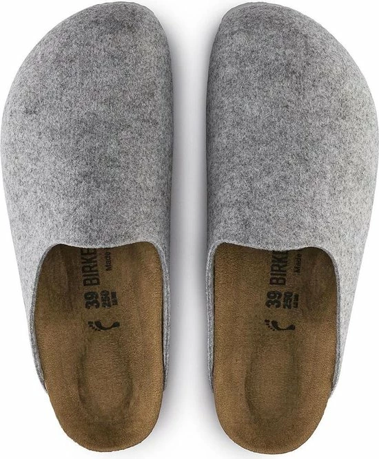 Birkenstock Amsterdam Light Gray Narrow VEG Felt Wooly Home Unisex Pantoffels - Lichtgrijs - Maat 42 6 Birkenstock Amsterdam Light Gray Narrow VEG Felt Wooly Home Unisex Pantoffels - Lichtgrijs - Maat 42 - Afbeelding 4