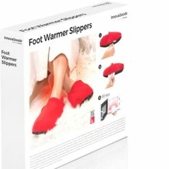 Innovagoods VERWARDE SLIPPERS, OP TE WARMEN IN DE MAGNETRON ROOD - Magnetron Sloffen Dames - Magnetron Sloffen Heren - Magnetron Sloffen - Warmies Sloffen - Verwarmde Sloffen - Warmte Sloffen - Magnetron Sokken - Warmies Slippies - Warmte Pantoffels - Hot Feet -Dames Winkel 550x672 5