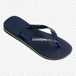 Havaianas Brasil Logo Unisex Slippers - Navy Blue - Maat 39/40 -Dames Winkel 550x677 3