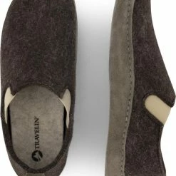 Travelin' In-Home Dames Sloffen - Wollen Pantoffels - Suede Zool - Bruin - Maat 39 -Dames Winkel 550x690 1