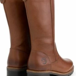 Travelin' Fitjar Leren Dames Laarzen - Wol Gevoerde Laars - Cognac Bruin Leer - Maat 43 -Dames Winkel 550x694 4