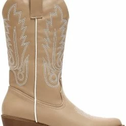 WELOVESHOES® Dames Cowboylaarzen Met Hak - Imitatieleer - Taupe Khaki - Maat 40 12 WELOVESHOES® Dames Cowboylaarzen Met Hak - Imitatieleer - Taupe Khaki - Maat 40 -Dames Winkel 550x697 3