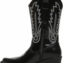Weloveshoes SmileFavorites® Dames Cowboylaarzen Met Hak - Imitatieleer - Zwart - Maat 37 -Dames Winkel 550x702 6