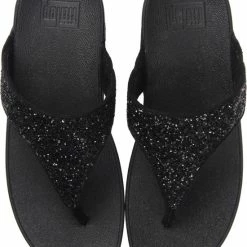 Fitflop Slippers - Maat 39 - Vrouwen - Zwart -Dames Winkel 550x703