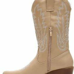 WELOVESHOES® Dames Cowboylaarzen Met Hak - Imitatieleer - Taupe Khaki - Maat 40 11 WELOVESHOES® Dames Cowboylaarzen Met Hak - Imitatieleer - Taupe Khaki - Maat 40 -Dames Winkel 550x703 6