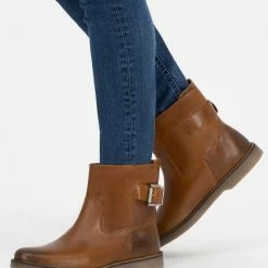 Travelin' Louargat Dames Leren Enkellaarsjes - Boots Vrouwen - Cognac Bruin Leer - Maat 37 -Dames Winkel 550x706 2