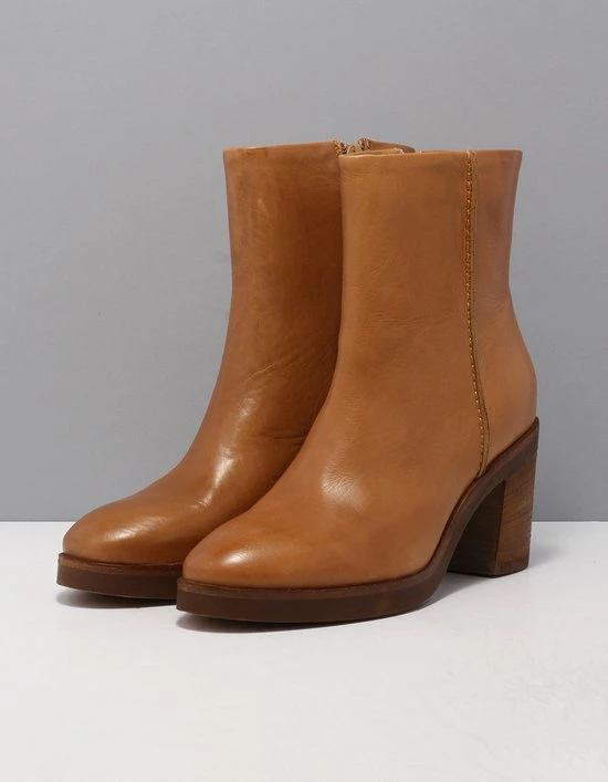 VIA VAI Taara Jade Enkellaarsjes Dames - Cognac - Maat 38 14 VIA VAI Taara Jade Enkellaarsjes Dames - Cognac - Maat 38 - Afbeelding 12