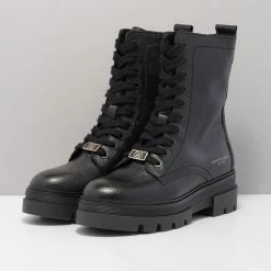 Tommy Hilfiger - Monochromatic Lace Up Boot - Black - 40 -Dames Winkel 550x707 12