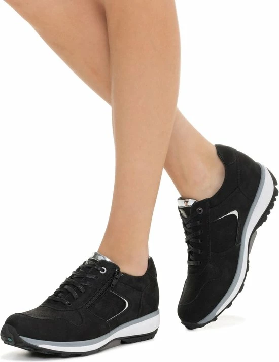 Xsensible Vrouwen Suède Lage Sneakers / Damesschoenen Jersey 30042 - Zwart - Maat 38 8 Xsensible Vrouwen Suède Lage Sneakers / Damesschoenen Jersey 30042 - Zwart - Maat 38 - Afbeelding 6