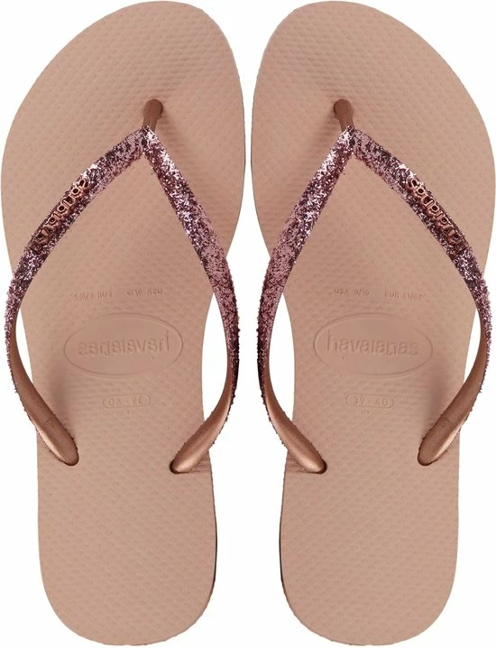 Havaianas Slippers / Teenslippers Dames - Slim Glitter II - Rose Goud - Maat 39/40 6 Havaianas Slippers / Teenslippers Dames - Slim Glitter II - Rose Goud - Maat 39/40 - Afbeelding 4