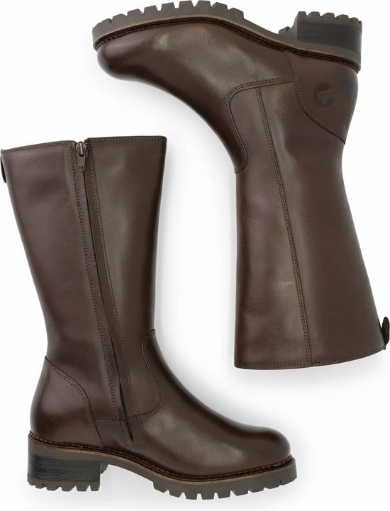 Travelin' Fitjar Leren Dames Laarzen - Wol Gevoerde Laars - Donkerbruin Leer - Maat 37 7 Travelin' Fitjar Leren Dames Laarzen - Wol Gevoerde Laars - Donkerbruin Leer - Maat 37 - Afbeelding 5