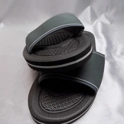 Merkloos Saunaslippers / Badslippers Donker Grijs Antislip Maat 42/43 -Dames Winkel 550x733 13