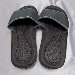 Merkloos Saunaslippers / Badslippers Donker Grijs Antislip Maat 42/43 -Dames Winkel 550x733 14