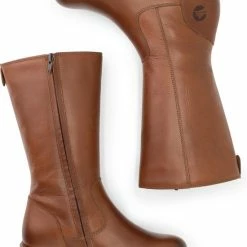 Travelin' Fitjar Leren Dames Laarzen - Wol Gevoerde Laars - Cognac Bruin Leer - Maat 43 -Dames Winkel 550x751