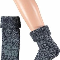 Merkloos Apollo - 45% Wol - Huissokken Dames - Huissokken Heren - Taupe - Maat 43-46