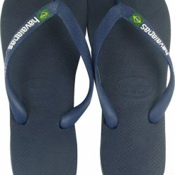 Havaianas Brasil Logo Unisex Slippers - Navy Blue - Maat 39/40 -Dames Winkel 550x779 1