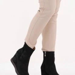 Notre-V 9636 Enkellaarsjes - Enkelboots Met Rits - Dames - Zwart - Maat 39 -Dames Winkel 550x784 1